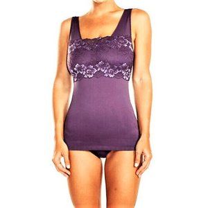 NWT - 2X - Rhonda Shear Lace Overlay Seamless Tank